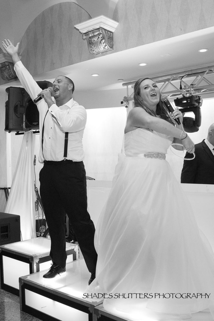 Bride and groom from Connecticut singing live